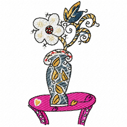 Vase For Flowers Embroidery Design 4 Vase For Flowers Embroidery Design 4